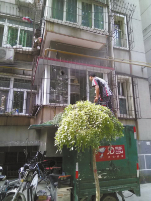 快遞小哥不顧危險關(guān)閉廚房爐灶。 市民供圖