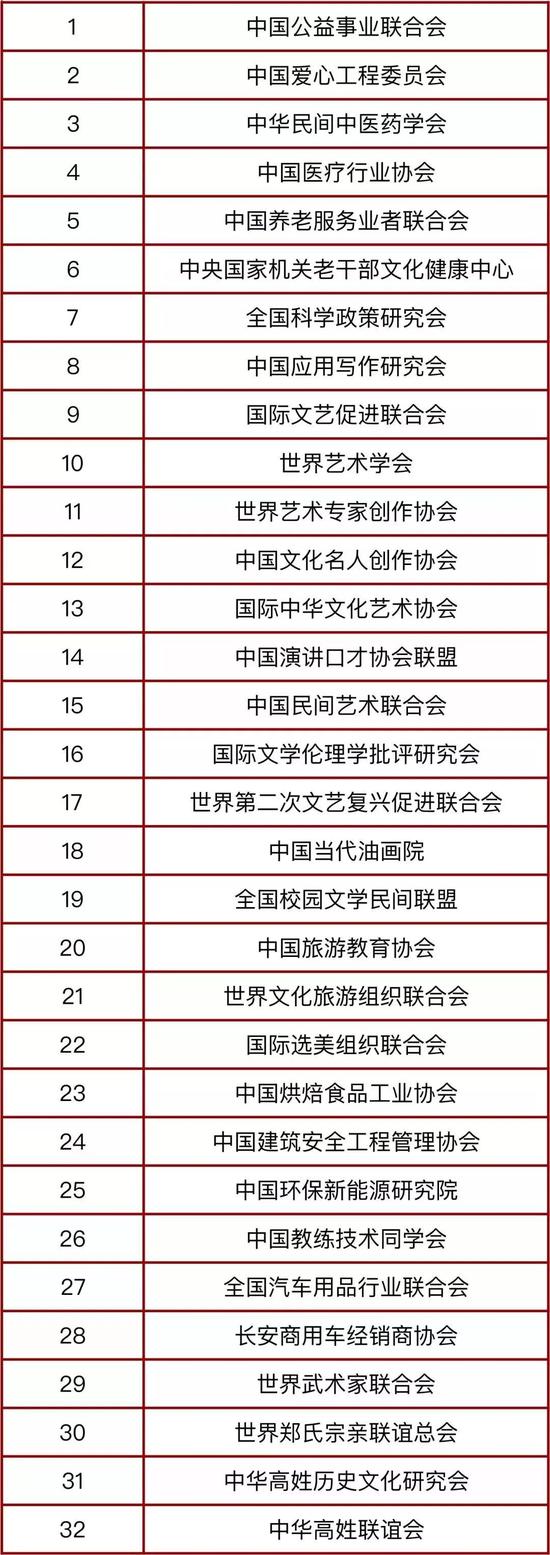 第三批涉嫌非法社會組織名單